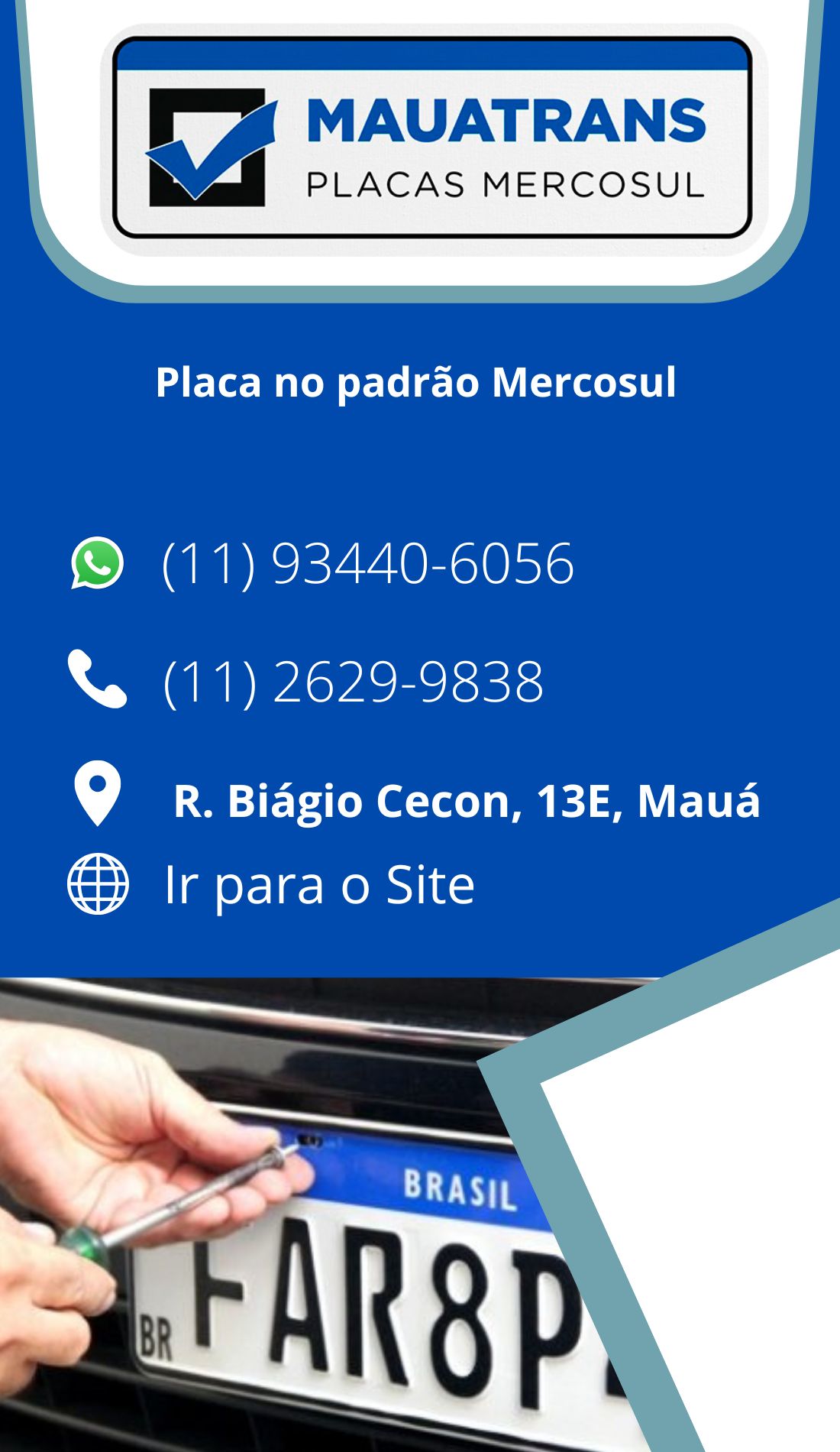 Imagem C - Emplacamento